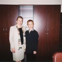 2005.6 モスクワ国際バレエコンクールにてレポーターとして予選から受賞式までを記録「バレエ雑誌に掲載」
(モスクワバレエアカデミーのレオノワ校長と)