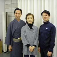 2015.3 ルジマートフ「信長」のリハーサルで岩田守弘、藤間蘭黄さんと